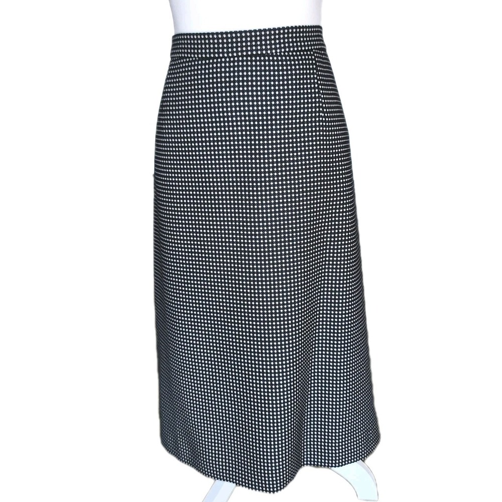 Le Suit Separates Skirt Womens 16W Plus Black White Polka Dot Career Office Work